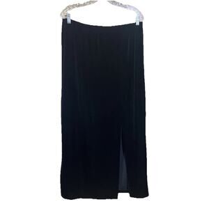 Vintage Andrea Viccaro Velvet Pencil Skirt Size 16 Stretch Whimsygoth Witchy